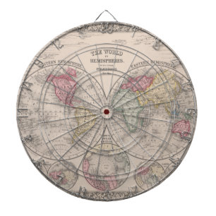 The world 1860 - Eastern & Western hemispheres Dartboard