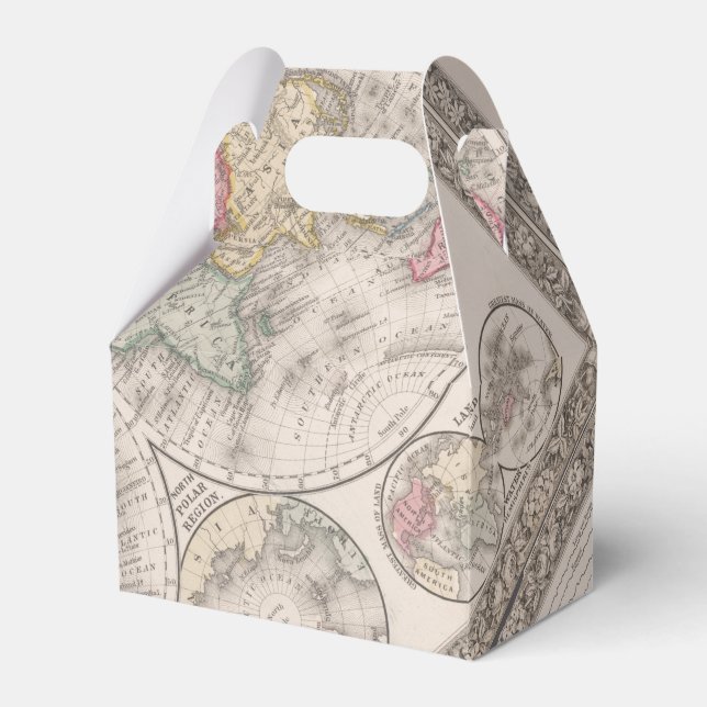 The world 1860 - Eastern & Western hemispheres Favor Box (Front Side)