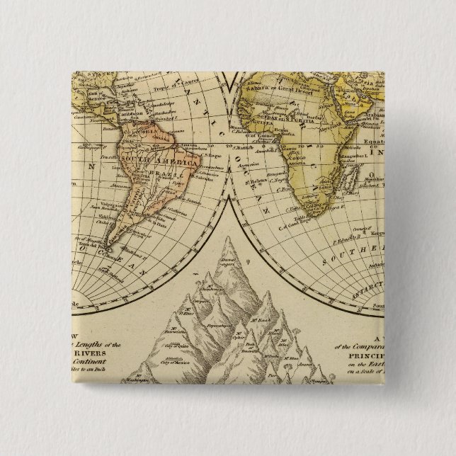 The World 2 Inch Square Button (Front)