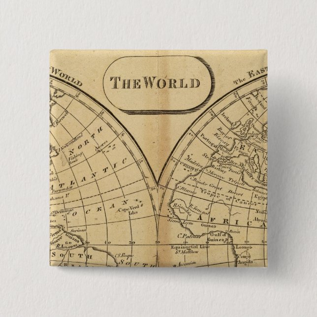 The World 2 Inch Square Button (Front)