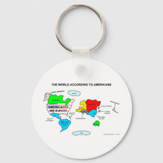 The World According to Americans Keychain