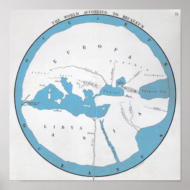 The world according to Hecataeus Poster (Front)