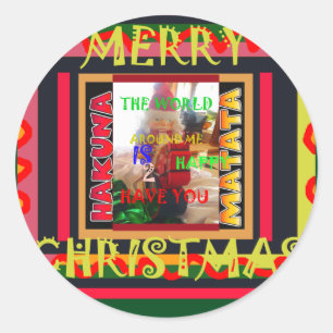 The world around Me is happy to Have You colours M Classic Round Sticker