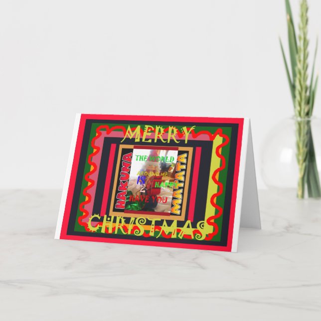 The world around Me is happy to Have You colours M Holiday Card (Front)