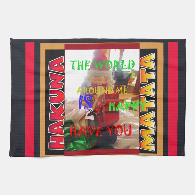 The world around Me is happy to Have You colours M Kitchen Towel (Horizontal)