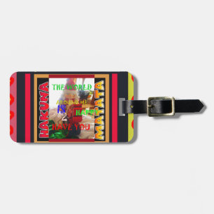 The world around Me is happy to Have You colours M Luggage Tag