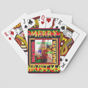 The world around Me is happy to Have You colours M Playing Cards
