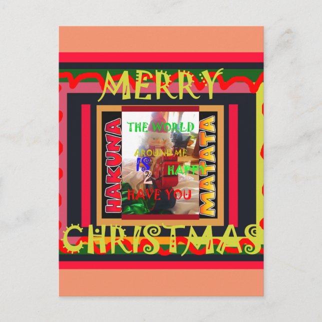 The world around Me is happy to Have You colours M Postcard (Front)