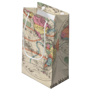 The world Atlas map with currents and trade winds Small Gift Bag