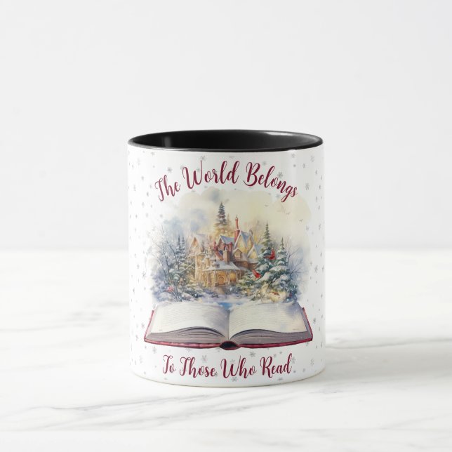 The World Belongs To Those Who Read  Design Mug (Center)