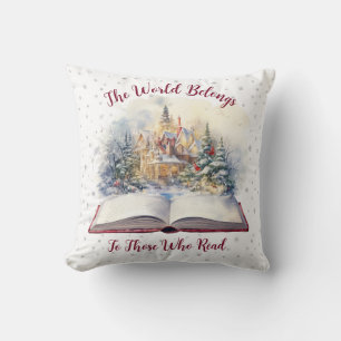 The World Belongs To Those Who Read Design Throw Pillow