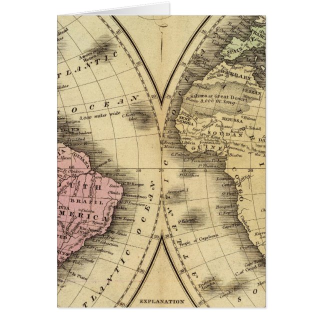 The World double hemisphere map (Front)