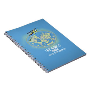 The World Dubai United Arab Emirates map Notebook