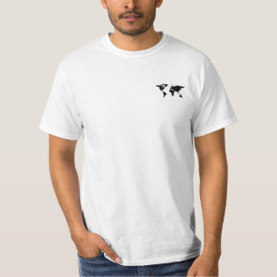 the World go round. World Map Mandala T-Shirt