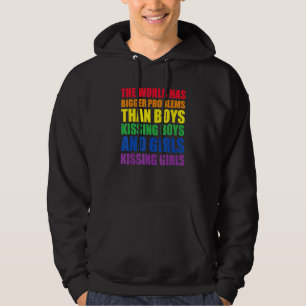 The World Has Bigger Problems Lgbt Q Pride Gay Pro Hoodie