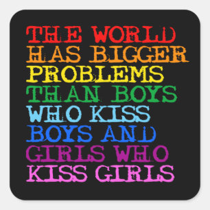 The world has bigger problems T-Shirt Square Sticker