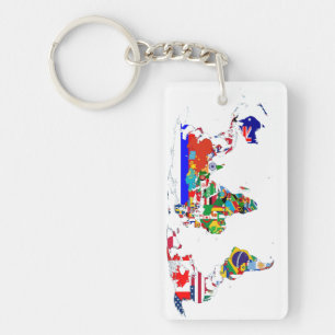 The World In Flags Keychain