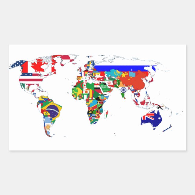 The World In Flags Sticker (Front)