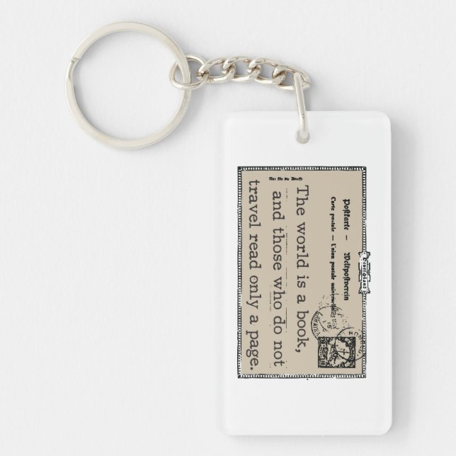 The World is a Book Keychain (Front)