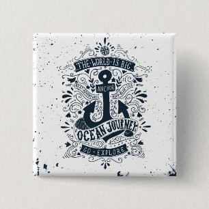 The World Is Big - Go Explore 2 Inch Square Button