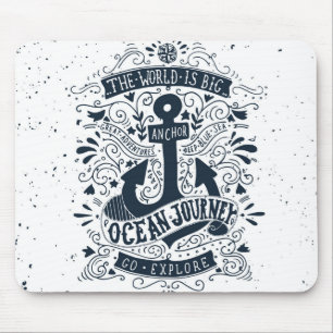 The World Is Big - Go Explore Mouse Pad