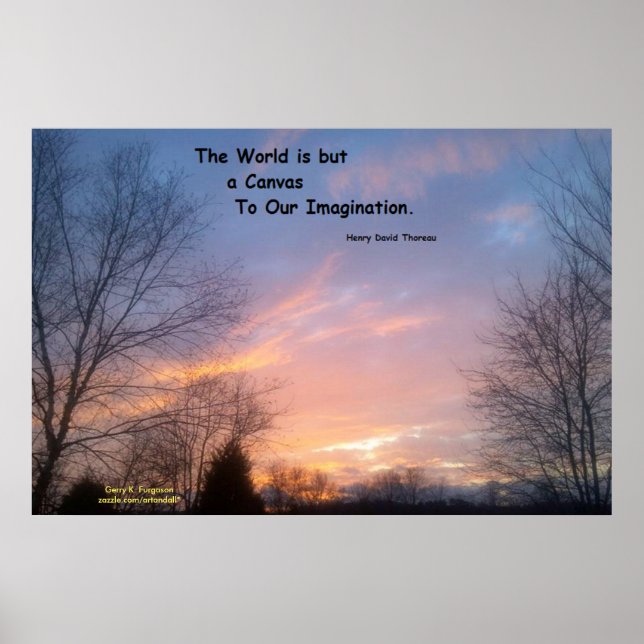 THE WORLD IS BUT A CANVAS THOREAU POSTER (Front)