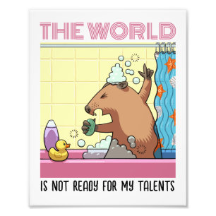 The World Is Not Ready Singing Groundhog Photo Print