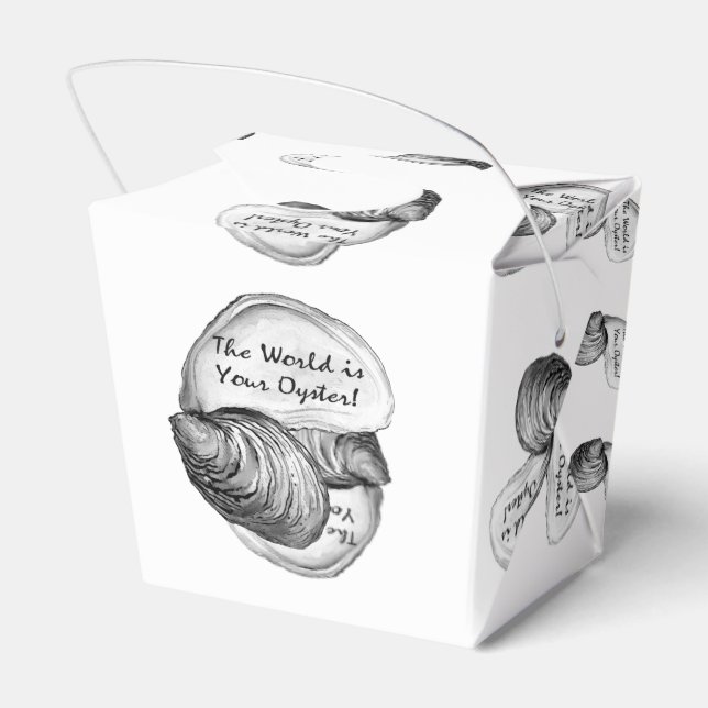 The World is Your Oyster Favor Box (Back Side)
