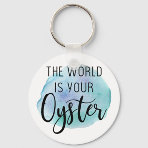 The world is your oyster keychain