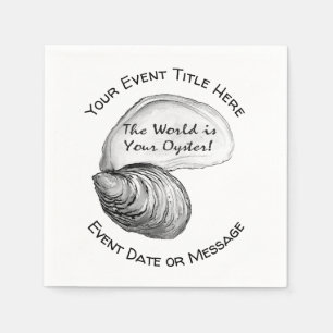 The World is Your Oyster Paper Plate Napkin