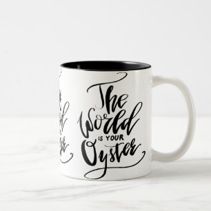 The World Is Your Oyster Two-Tone Coffee Mug