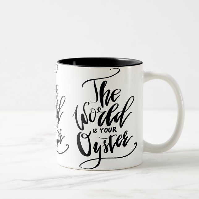 The World Is Your Oyster Two-Tone Coffee Mug (Right)