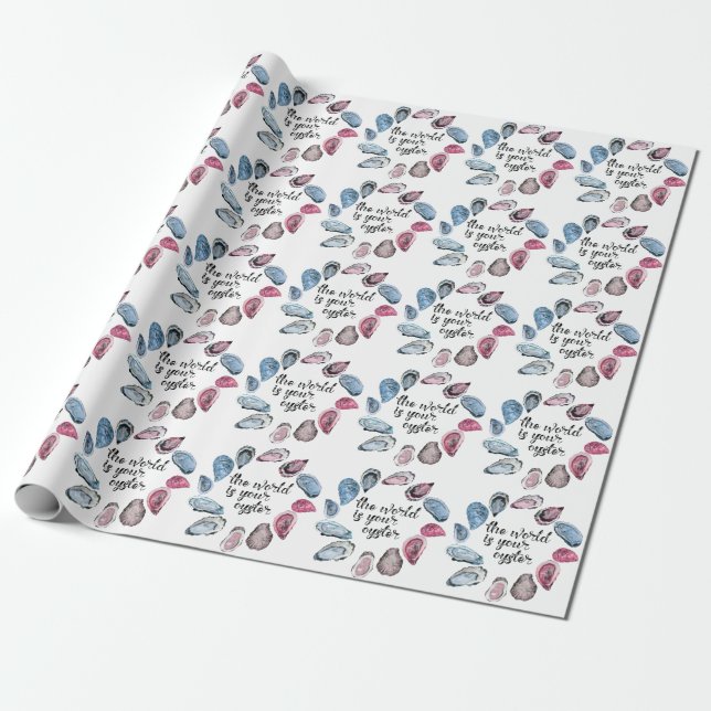The world is your oyster wrapping paper (Unrolled)