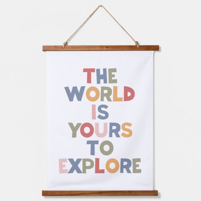 The World Is Yours To Explore Hanging Tapestry (Front)