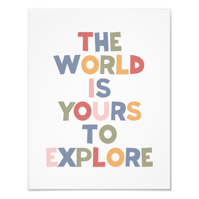 The World Is Yours To Explore Photo Print (Front)
