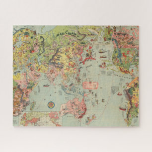 The World Map at a Glance - World Air Routes Jigsaw Puzzle