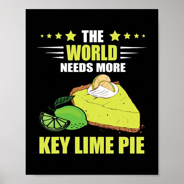 The World Needs More Lemon Pie Dessert Key Lime Pi Poster (Front)