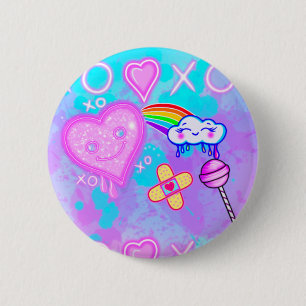 “The World of Cutie Pie Kawaii” Button pin