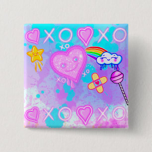 “The World of Cutie Pie Kawaii” Button Pin