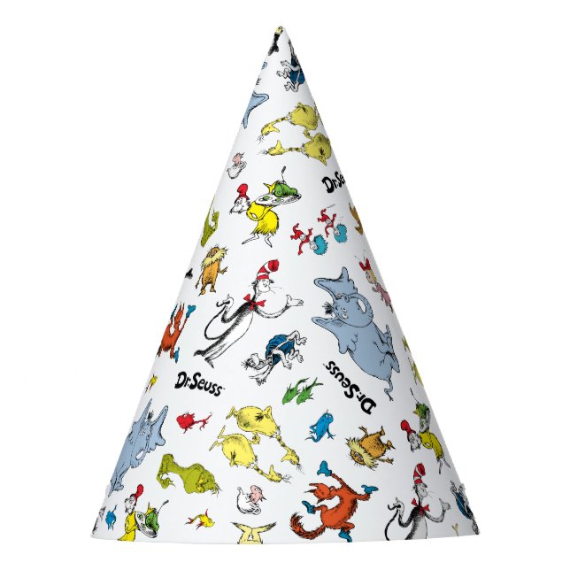 The World of Dr. Seuss Pattern Party Hat (Front)