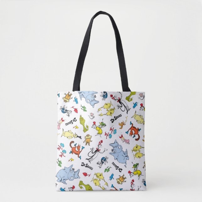 The World of Dr. Seuss Pattern Tote Bag (Front)