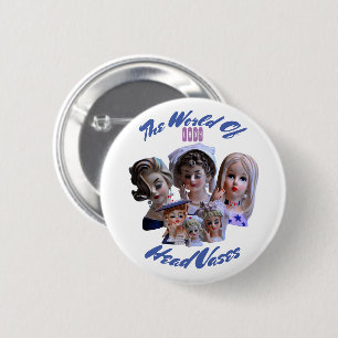 The World of Lady Head Vases 2 Inch Round Button