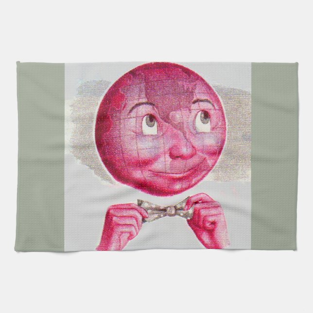 The World on His Mind Kitchen Towel (Horizontal)