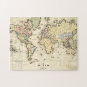 The World on Mercator's Projection   1840 Jigsaw Puzzle