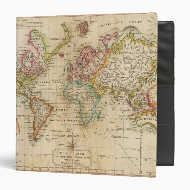 The World on Mercator's Projection Binder (Front/Inside)