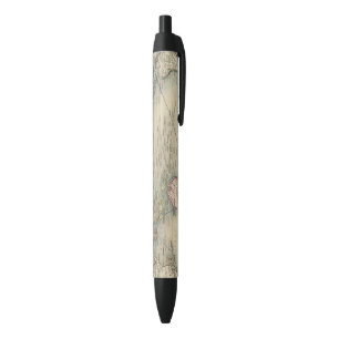 The World On Mercator's Projection Black Ink Pen
