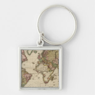 The World on Mercator's projection Keychain