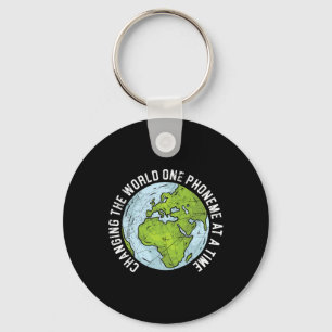 The World One Phoneme At A Time Dyslexia Awareness Keychain
