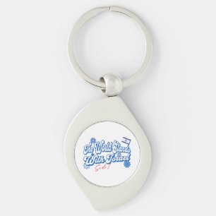 The World Stands With Israel, So do I Israel Supp Keychain
