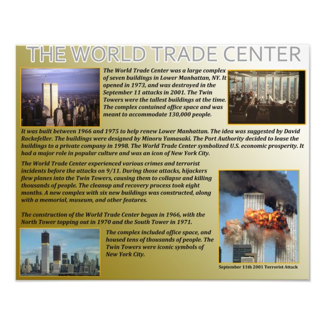 The World Trade Center Photo Print (Front)